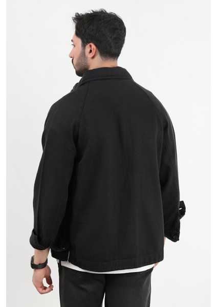 Erkek Düğme Kapamalı Çift Cepli Gömlek Siyah - 2704 fırsatları