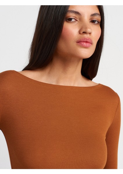 31332 Kayık Yaka Uzun Kollu Top-K.kiremit modelleri