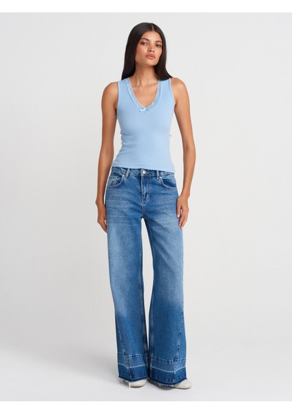 31778 Dantel Detaylı Top-Mavi fırsatları