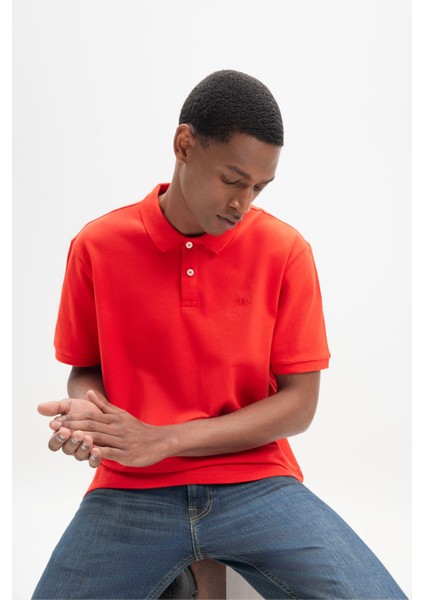 L211810 Polo Yaka Lee Erkek T-Shirt L211810512 Coral