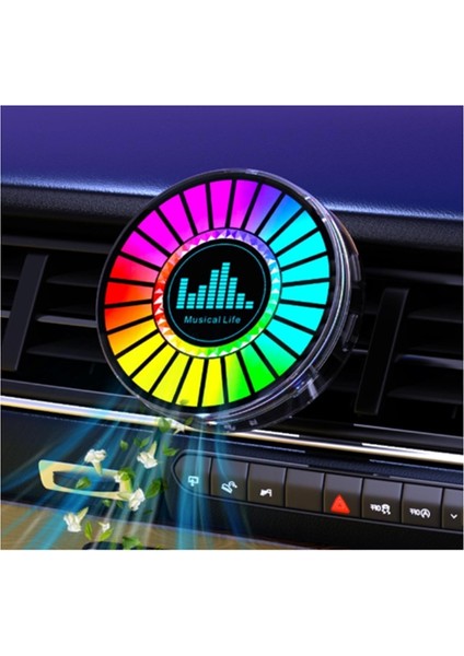 F2 Rgb Bluetoothlu Sese Duyarlı Ekolayzer LED Işık ( Araç Içi Torpido ve Gamerlar Uyumlu )