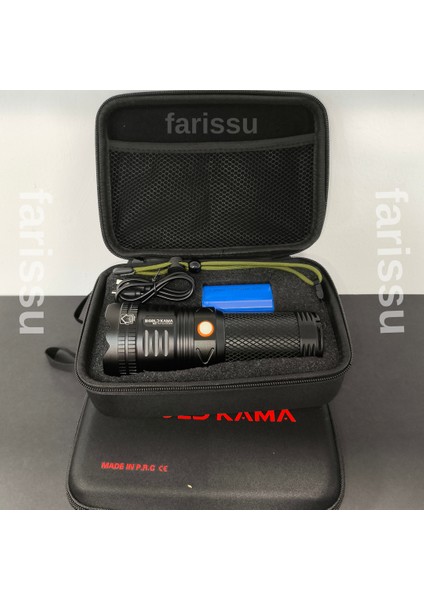 Goldkama 100W Şarjlı El Feneri – 39800 Mah Pil, 3000M Menzil, Süper Parlak LED