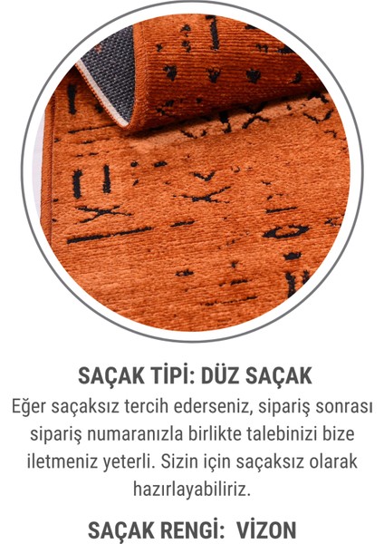 Venüs Kiremit Iskandinav Desenli Kaymaz Pamuk Kilim – Makinede Yıkanabilir, Modern ve Şık Tasarım Halı