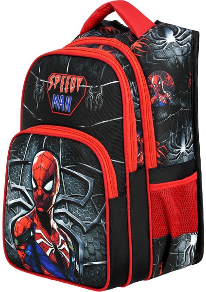 Speedy Man Desenli Ilkokul Çantası Beslenme Çantalı 25403 indirimleri