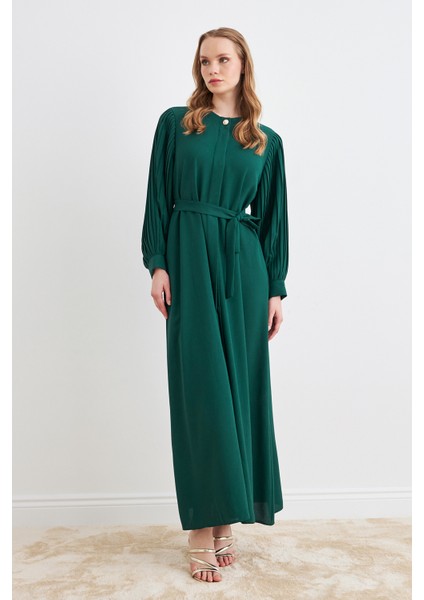 Kolları Piliseli Abaya - Zümrüt
