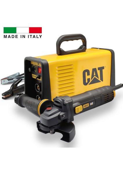 Cat DZ141T 140 Amper Tıg Lıft/mma Çanta Tipi Profesyonel Dijital Inverter Kaynak Makinesi + Cat DX37 Avuç Taşlama