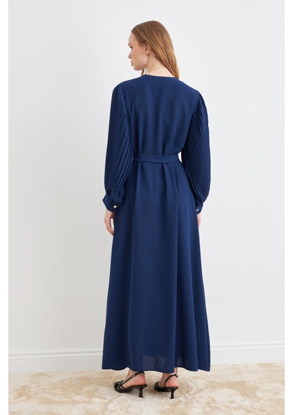 Kolları Piliseli Abaya - Indigo