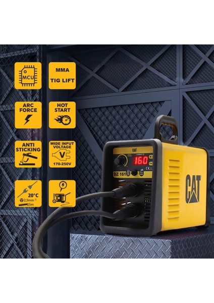 Cat DZ161 160 Amper Tıg Lıft/mma Çanta Tipi Profesyonel Dijital Inverter Kaynak Makinesi