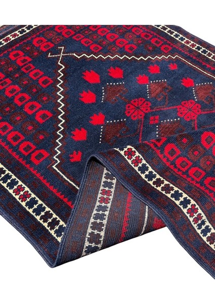 El Dokuma Sıfır Yağcıbedir Halısı 81X133 Lacivert Kök Boya Halı modelleri