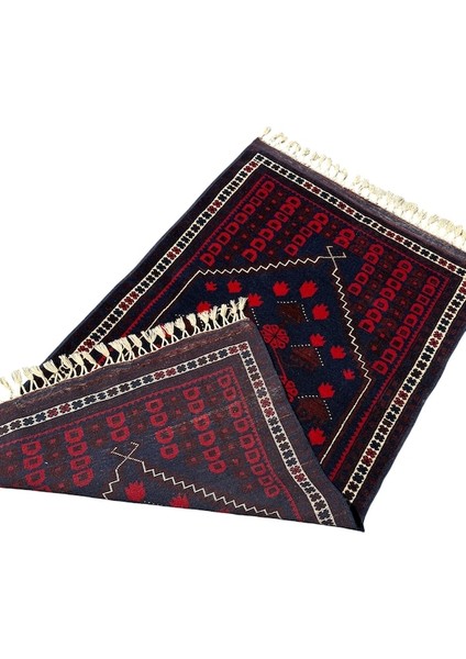 El Dokuma Sıfır Yağcıbedir Halısı 81X133 Lacivert Kök Boya Halı fırsatları