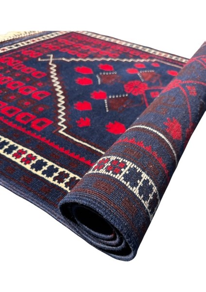 El Dokuma Sıfır Yağcıbedir Halısı 81X133 Lacivert Kök Boya Halı indirimleri