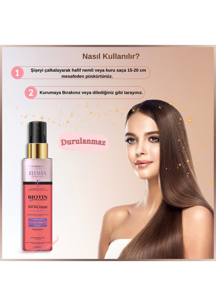Biotin & Collagen Sıvı Saç Kremi 3'lü Set – Durulanmayan Sprey 150 ml