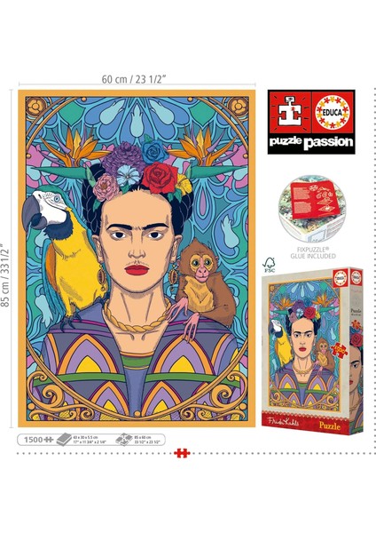 1500 Parçalı Frida Kahlo Puzzle - 19943 modelleri