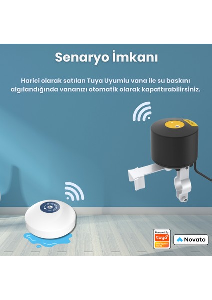Wifi Su Baskını Sensörü (Tuya, Smart Life Uyumlu )