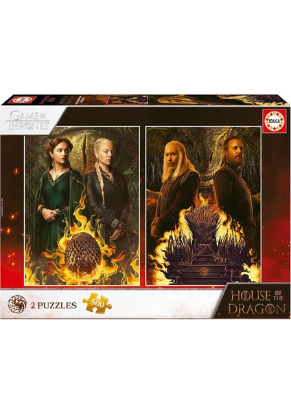 2X500 Parça Game Of Thrones Ejderha Evi Puzzle - 19573
