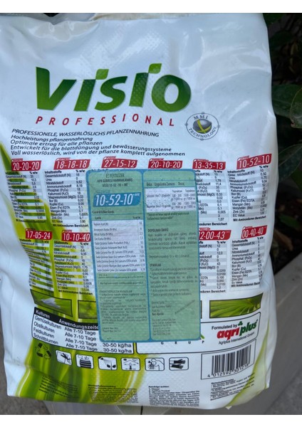 10-52-10 + Me | 5 kg Fosfor Ağırlıklı Ec Gübre | Çiçeklenme ve Kök Gelişimi Için Özel Formül