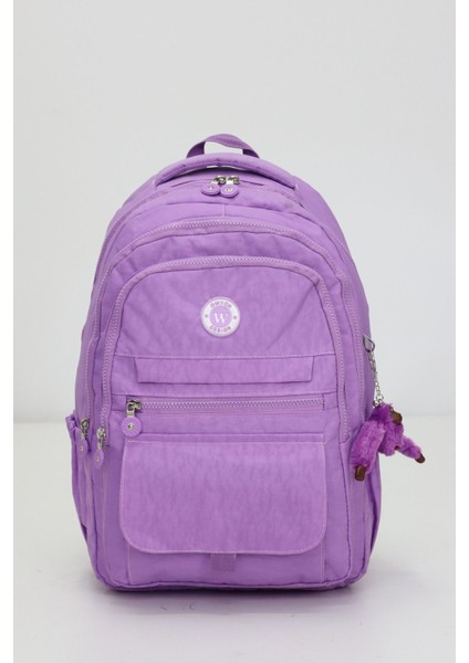 Kapaklı Beş Gözlü Geniş Sırt Çantası – Peluş Hediyeli, Konforlu Askılı, Günlük Kullanıma Uygun