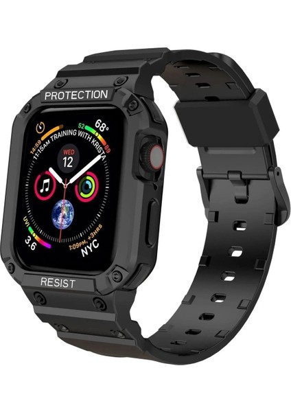 Apple Watch Uyumlu 42-44-45-46-49MM Rugged Armor Pro Koruma ve Kordon