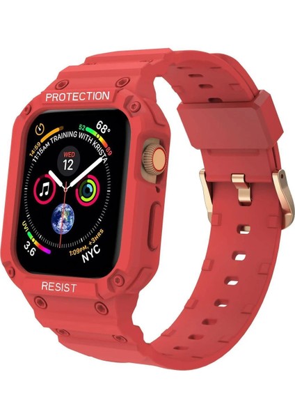 Apple Watch Uyumlu 38-40-41-S10(42)MM Rugged Armor Pro Koruma ve Kordon