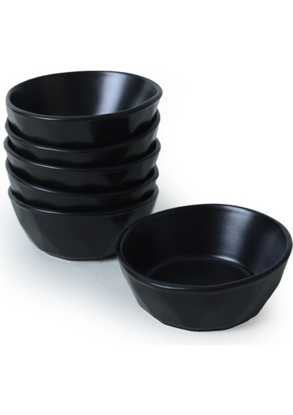 Mat Siyah Kristal Çerezlik / Sosluk 12 cm 6 Adet 956 fırsatları