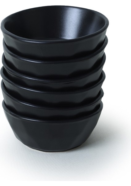 Mat Siyah Kristal Çerezlik / Sosluk 12 cm 6 Adet 956 indirimleri