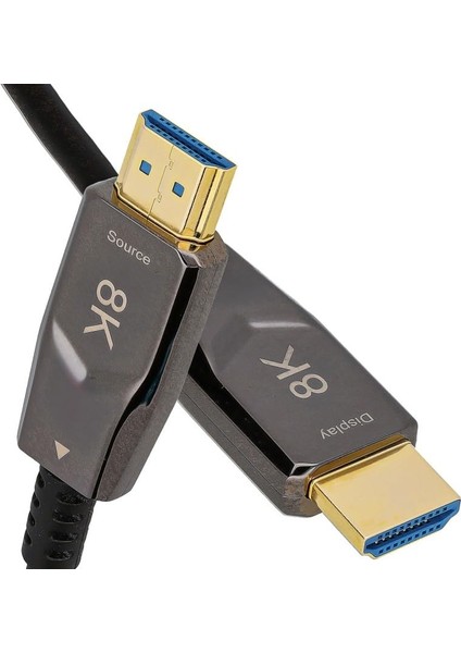- 8k HDMI Aoc Fiber Kablo - HDMI 2.1 Standart - 48GBPS, 8k 60Hz, 4K 120Hz, 4K 60Hz, Earc, Hdr, D-Hdr, Hdcp2.3, Dolby Vision, Dolby Atmos (30 Metre)