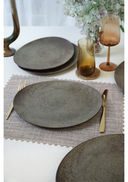 Mat Toprak Stella Servis Tabağı 32 cm 6 Adet 20572