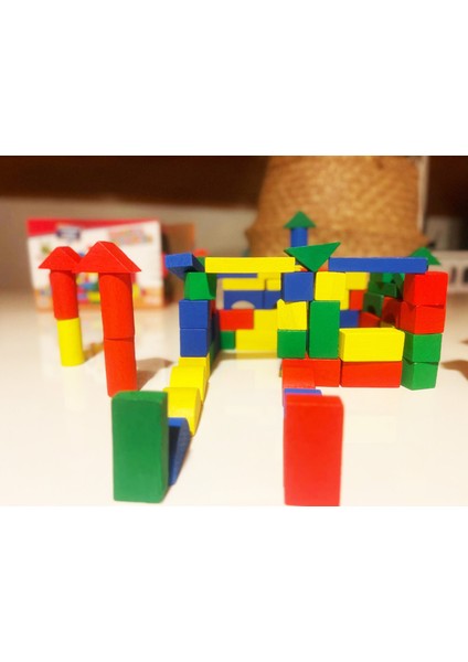 Ahşap Bloklar 100 Parça Kutulu Montessori Oyuncak