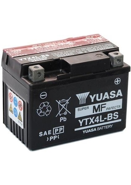 12V 3 Ah Motosiklet Aküsü 50 A (En) (113*70*85) (YTX4L-BS)