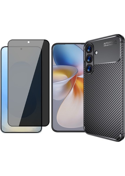 Samsung Galaxy S24 Kılıf Zore Negro Silikon Kapak + Hayalet Ekran Koruyucu