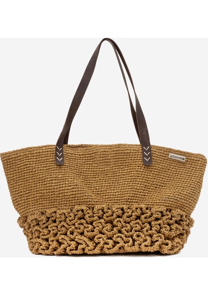 Kadın Hasır El Yapımı Omuz Çanta Zy 25008 Keten