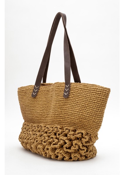 Kadın Hasır El Yapımı Omuz Çanta Zy 25008 Keten modelleri