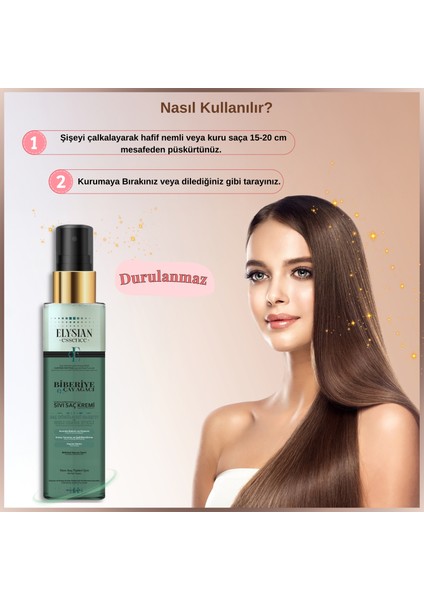 Biberiye & Çay Ağacı Sıvı Saç Kremi – Durulanmayan Bakım Spreyi
