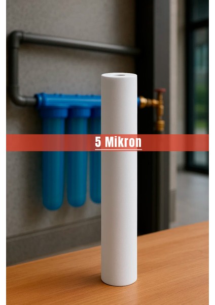 Su Arıtma Cihazı 5 Micron Sediment Tortu Filtre Kartuşu 20"
