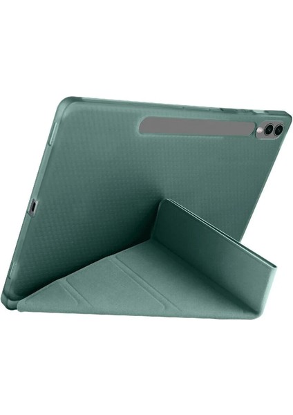 Samsung Galaxy X610 Tab S9 Fe Plus 12.4 Kılıf Kalemlikli Mars Tablet Kılıfı - Koyu Yeşil Zrnet