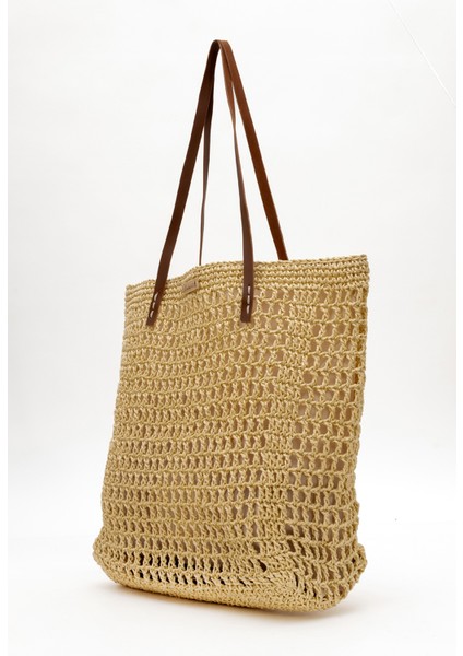 Kadın Hasır El Yapımı Omuz Çantası Zy 25002 Bej fiyatları