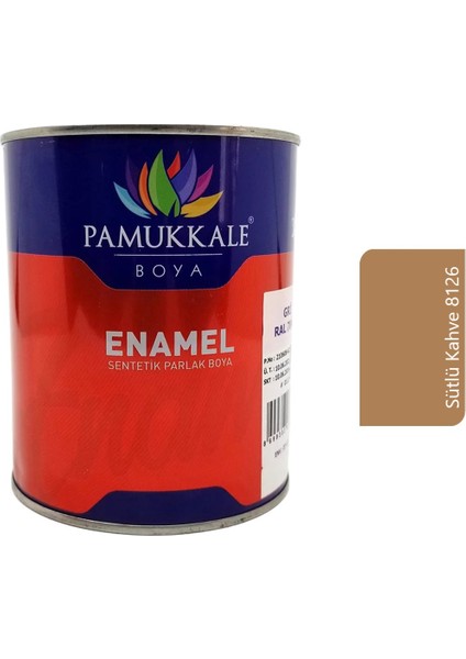 Enamel Parlak Sentetik Yağlı Boya Ahşap & Metal 2.5 kg 8126 Sütlü Kahve