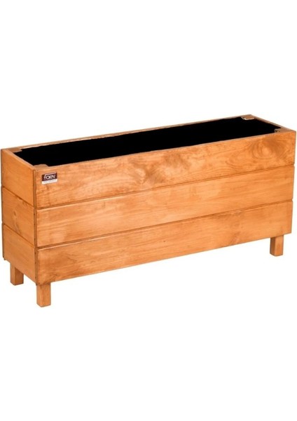 Ahşap Saksı Dış Mekan Çiçeklik Dekoratif Büyük Boy Saksı Hazır Kurulu 95CM x 26CM Yükseklik 45CM