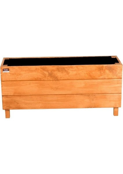 Ahşap Saksı Dış Mekan Çiçeklik Dekoratif Büyük Boy Saksı Hazır Kurulu 95CM x 26CM Yükseklik 45CM