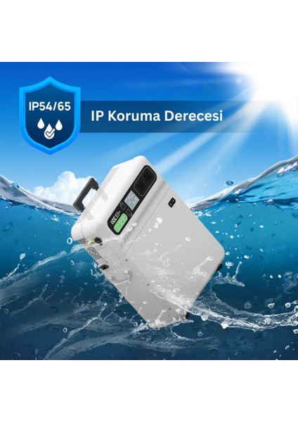 5120WH Taşınabilir Elektrik Güç Kaynağı %99.99 Mppt Bms Çoklu Koruma Kablosuz Şarj - Ieetek SH4000 Beyaz