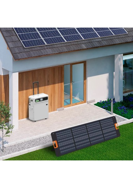 5120WH Taşınabilir Elektrik Güç Kaynağı %99.99 Mppt Bms Çoklu Koruma Kablosuz Şarj - Ieetek SH4000 Beyaz