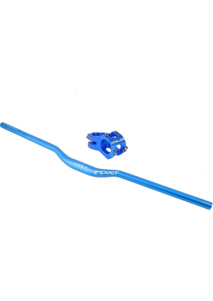 Mavi 740MM Alüminyum 31.8 Bisiklet Gidon + Boğaz Seti