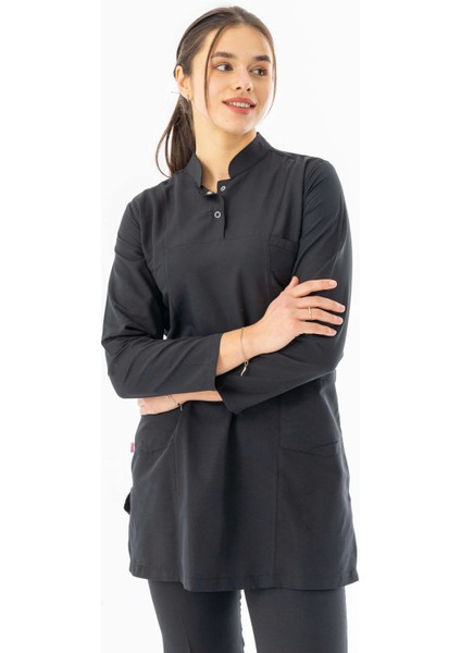 Terikoton Uzun Kol Doktor Hemşire Forması Alt Üst Takım Lacivert (TTST0001) indirimleri