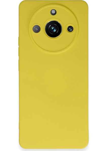 Realme 11 Pro Kılıf Nano Içi Kadife Silikon - Sarı Zrnet