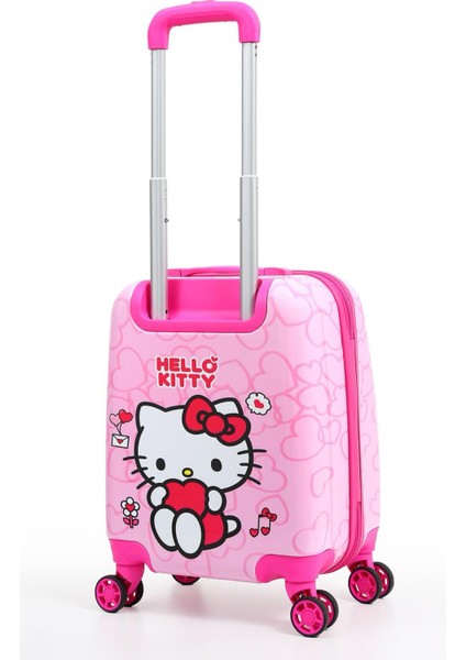 Hello Kitty Lisanslı Çocuk Valizi Pembe Darbeye Dayanıklı
