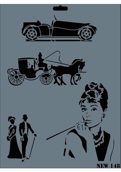 New Seri N-148 Stencil 35X25 cm