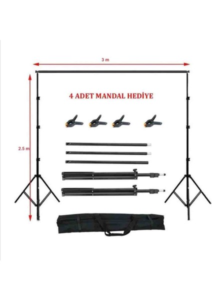 2X3M Green Screen Stand
