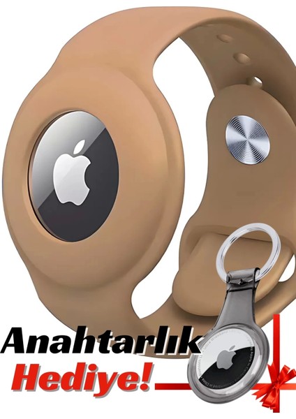 Apple AirTag Uyumlu Kordon (Anahtarlık li) & Bileklik - Çok Amaçlı Yumuşak Silikon Kılıf