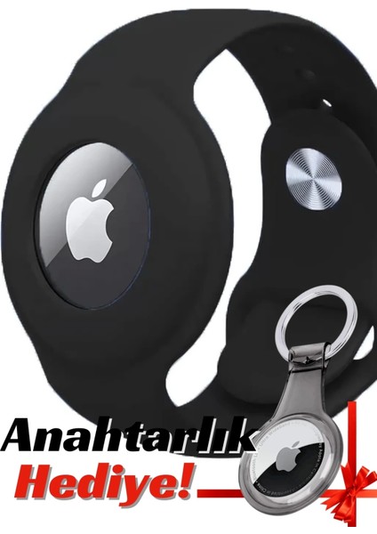 Apple AirTag Uyumlu Kordon (Anahtarlık li) & Bileklik - Çok Amaçlı Yumuşak Silikon Kılıf