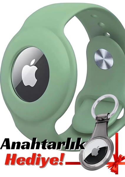 Apple AirTag Uyumlu Kordon (Anahtarlık li) & Bileklik - Çok Amaçlı Yumuşak Silikon Kılıf
